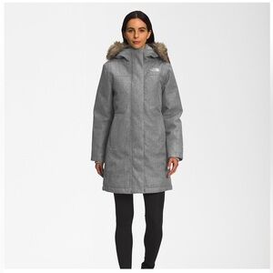 The north face women’s arctic parka small grey heather skiing snowboarding